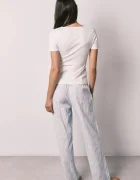 women'secret пижама от две части дамска от памук с еластан бяла 3593079