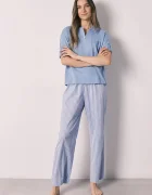 women'secret Пижама от две части дамска от памук синя 3593030