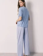 women'secret Пижама от две части дамска от памук синя 3593030