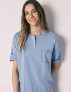 women'secret Пижама от две части дамска от памук синя 3593030