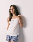 women'secret пижама от две части дамска от памук синя 3594709