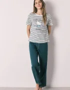 women'secret Пижама от две части дамска от памук тюркоазена 3133519