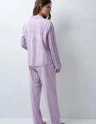 women'secret пижама от две части дамска от памук виолетова 3794104