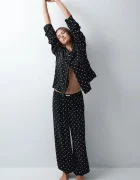 women'secret пижама от две части дамска от вискоза черна 2544853