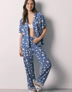 women'secret пижама от две части дамска от вискоза синя 3594738