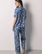 women'secret пижама от две части дамска от вискоза синя 3594738