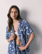 women'secret пижама от две части дамска от вискоза синя 3594738