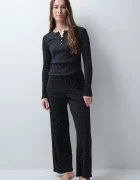 women'secret пижама от две части дамска с памук черна 3134054