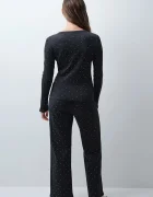 women'secret пижама от две части дамска с памук черна 3134054