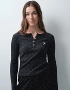 women'secret пижама от две части дамска с памук черна 3134054
