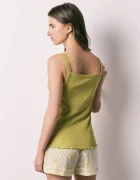 women'secret пижама от две части дамска с памук зелена 3594710