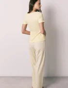 women'secret Пижама от две части дамска с памук жълта 3593070