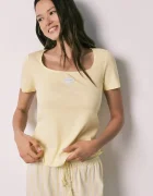 women'secret Пижама от две части дамска с памук жълта 3593070