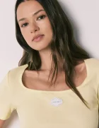 women'secret Пижама от две части дамска с памук жълта 3593070
