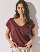 women'secret тениска basic дамска от памук бордо 3274518