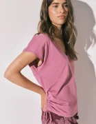 women'secret тениска дамска от памук виолетова 3274519