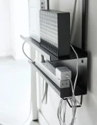 Yamazaki Организатор за кабели и рутер под бюрото Smart 40 x 115 x 43 cm в черно