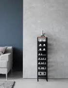 Yamazaki Поставка за бутилки с плот Tower 885 cm в черно
