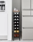 Yamazaki Поставка за бутилки с плот Tower 885 cm в черно