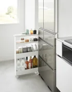 Yamazaki Рафт на колела Tower Slim 13 x 48 x 80.5 cm в бяло