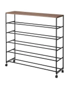 Yamazaki Шкаф за обувки Towert 90.5 x 26 x 87 cm в черно