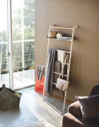 Yamazaki Закачалка за стена Tower 160 cm в бяло