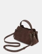 Yuzefi чанта crossbody дамска от велур GYOZA MINI кафява YUZRS26-HB-MGZ-S026