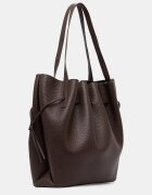 Yuzefi чанта tote дамска от кожа SCALLOP кафява YUZPF26.HB.SCT.L038