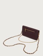 Zadig&Voltaire чанта crossbody дамска от кожа ROCK NANO GRAINED LEATHER бордо LWBA03975