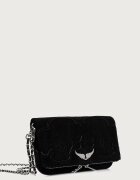 Zadig&Voltaire чанта crossbody дамска от велур черна LWBA04434