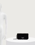 Zadig&Voltaire чанта crossbody дамска от велур черна LWBA04434
