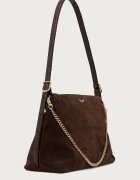Zadig&Voltaire чанта crossbody дамска от велур JIM кафява LWBA04563