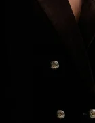 Zadig&Voltaire Кадифено сако в кафяво с двуредно закопчаване с изчистен дизайн WWBL01943