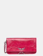 Zadig&Voltaire Кожена чанта ROCK VINTAGE PATENT в розово LWBA04212