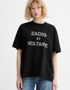 Zadig&Voltaire Памучна тениска дамска в черно JWTS02883