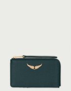 Zadig&Voltaire портфейл дамски от кожа зелен LWSG00011