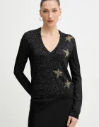 Zadig&Voltaire Пуловер с вълна в черно от лека материя KWSW02846