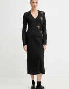 Zadig&Voltaire Пуловер с вълна в черно от лека материя KWSW02846