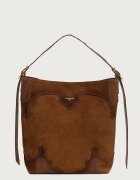 Zadig&Voltaire шопинг чанта дамска от велур JANE кафява LWBA04368