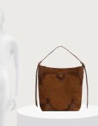 Zadig&Voltaire шопинг чанта дамска от велур JANE кафява LWBA04368
