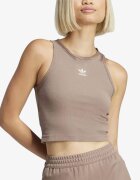adidas Essentials Ribbed Tank Top Brown