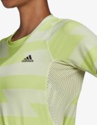 adidas Fast Allover Print Tee Green/White