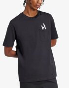 adidas Lounge Slides Graphic Pocket Tee Black