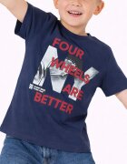 Chicco Boys Four Wheels Are Better Tee Dark Blue