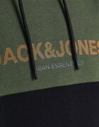 Jack & Jones Colourblock Logo Hoodie Green