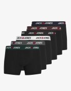 Jack & Jones Jaccorp Logo Boxer Briefs All Black 6 Pack