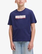 Jack & Jones Jorinwood Block Brend Tee Ss Cn Noos Jnr Ocean Cavern