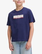 Jack & Jones Jorinwood Block Brend Tee Ss Cn Noos Jnr Ocean Cavern