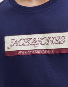 Jack & Jones Jorinwood Block Brend Tee Ss Cn Noos Jnr Ocean Cavern