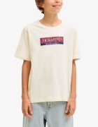 Jack & Jones Jorinwood Block Brend Tee Ss Cn Noos Jnr White